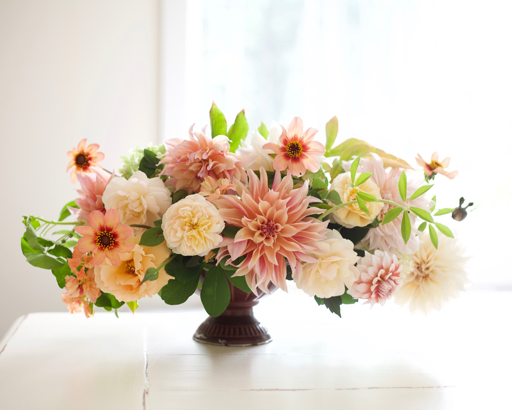 Fall floral design class in Seattle Snohomish with Flirty Fleurs
