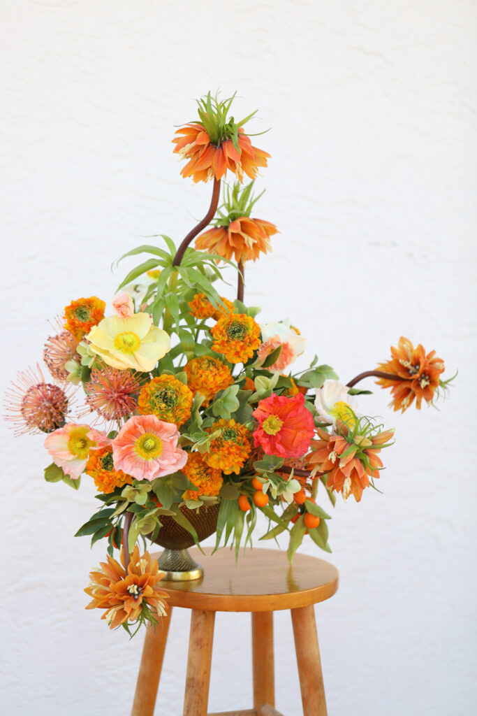 Dutch floral arrangement class in washington state with flirty fleurs