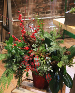 Design a Holiday Porch Pot at a workshop in Snohomish