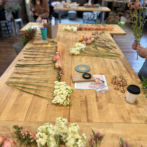 flower arranging diy wedding workshop in snohomish washington