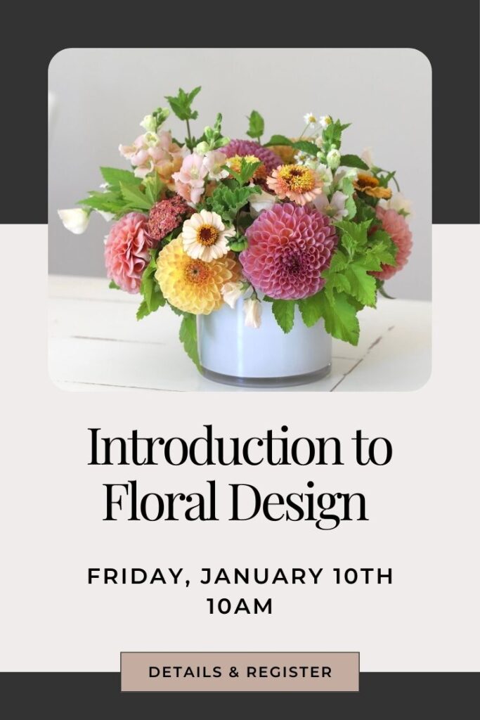 Introduction to flower arranging workshop in snohomish washington