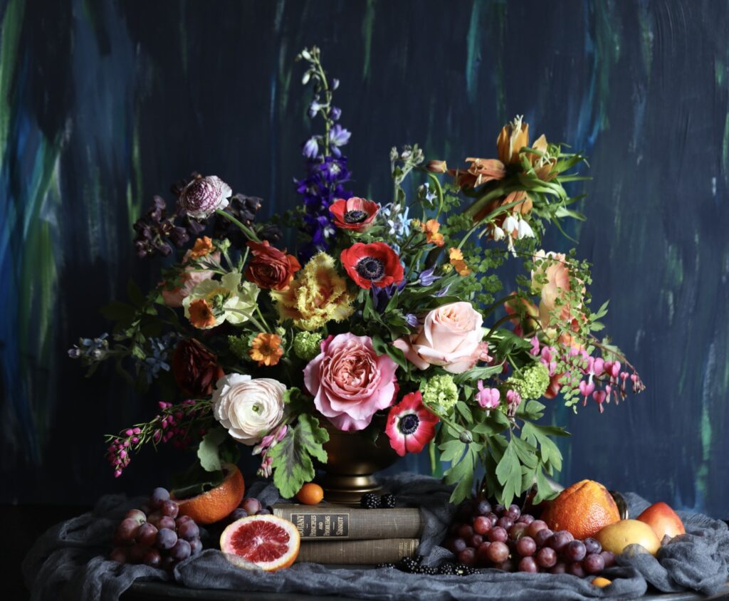 Dutch Master Painter inspired floral design class - washington state