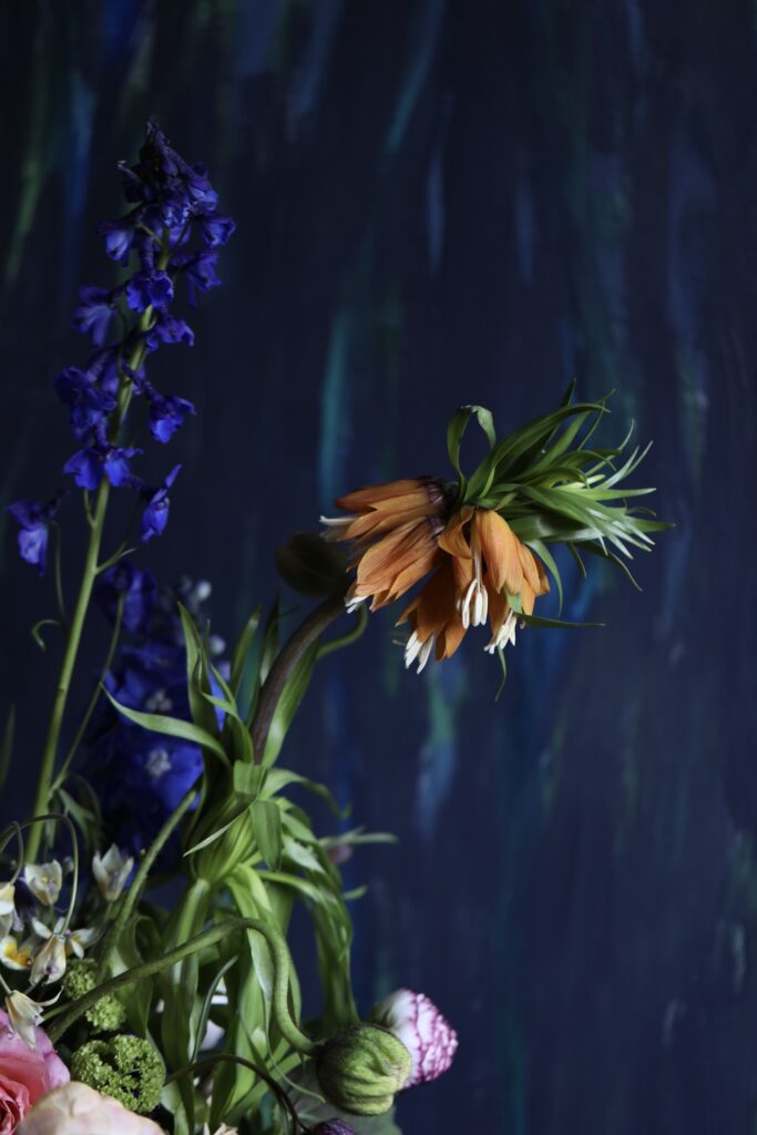 Fritallaria flower at a dutch master painter floral design class