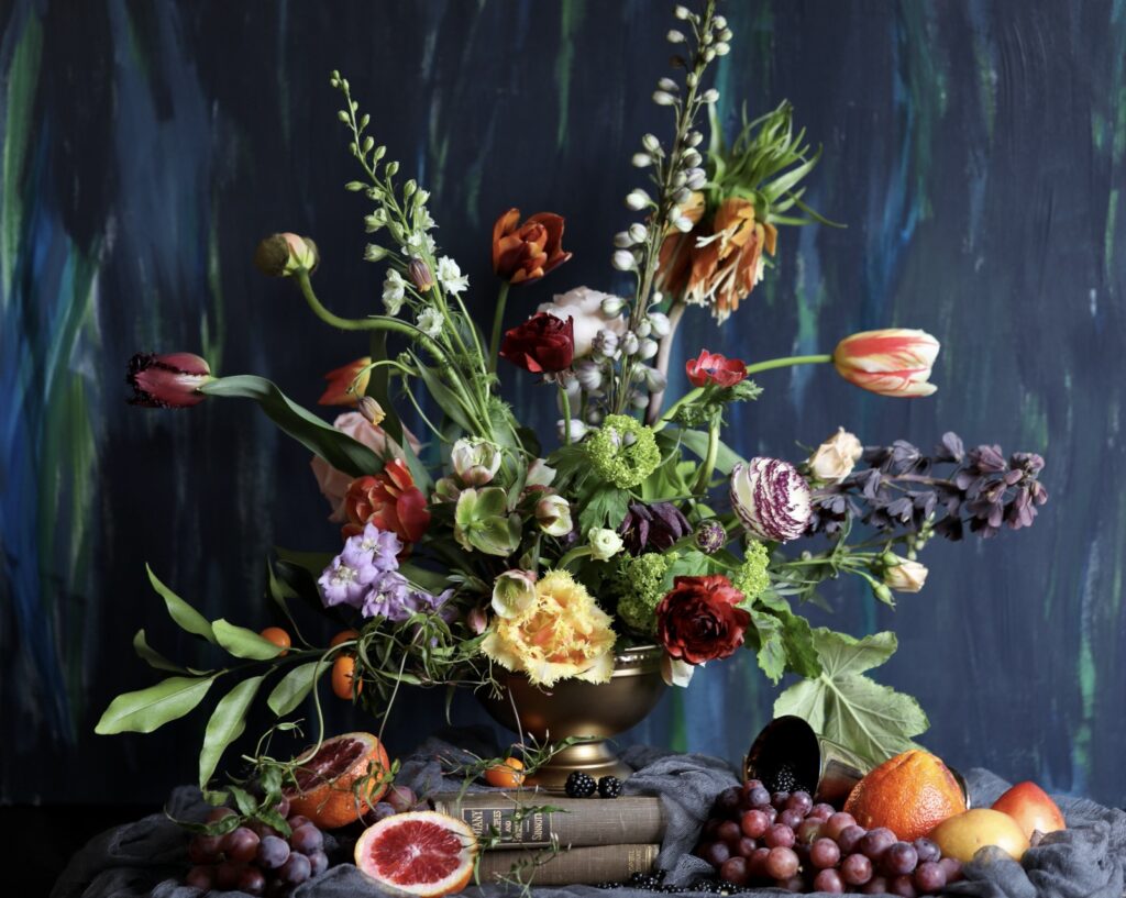 Flower arranging class inspired by Dutch Master Painters