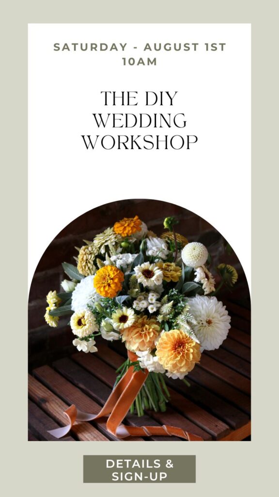 learn how to arrange your own wedding flowers at a DIY workshop at Fleurs creative Snohomish Washington