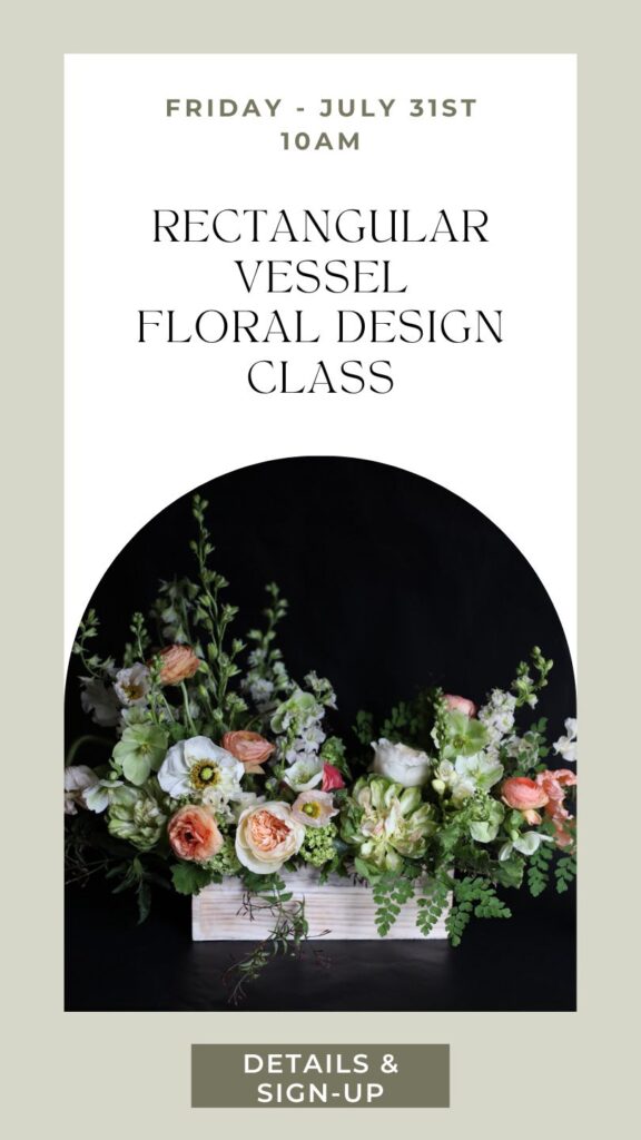 flower arranging workshop in Snohomish Washington
