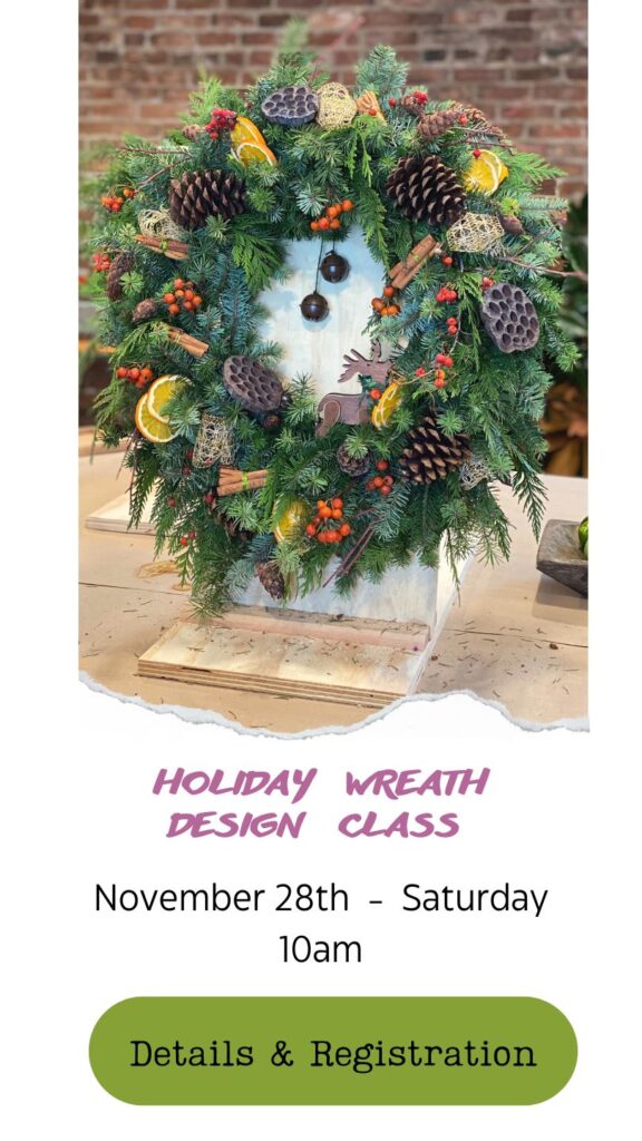 Christmas holiday wreath classes in snohomish Washington state