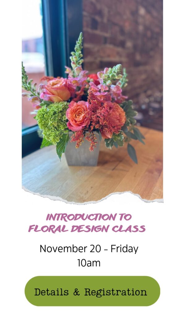 Learn flower arranging at a class in Snohomish Washington